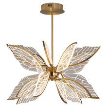 Load image into Gallery viewer, Modern Gold Butterfly Wing LED Chandelier- Contemporary Touch
