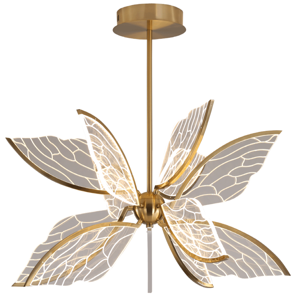 Modern Gold Butterfly Wing LED Chandelier- Contemporary Touch