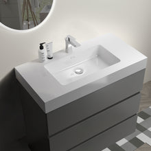 Carregar imagem no visualizador da galeria, Alice 36&quot; Gray Bathroom Vanity with Sink, Large Storage Freestanding Bathroom Vanity for Modern Bathroom, One-Piece White Sink Basin without Drain and Faucet
