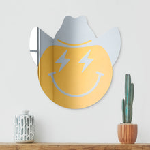 Carregar imagem no visualizador da galeria, Happy Face with Cowboy Hat and Lightning Bolt Eyes
