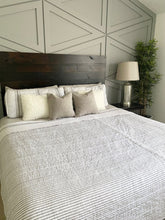 Load image into Gallery viewer, Farmhouse Stripe Reversible Cotton Quilt Set
