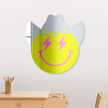 Carregar imagem no visualizador da galeria, Happy Face with Cowboy Hat and Lightning Bolt Eyes
