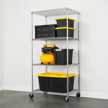 Load image into Gallery viewer, 24&quot; x 36&quot; x 72&quot; 4-Tier Wire Rack
