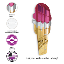 Load image into Gallery viewer, Wafer Cake Ice Cream Cone Mirror
