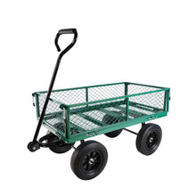 Load image into Gallery viewer, (Green solid wheels wagon cart) Solid wheels Tools cart Wagon Cart Garden cart trucks make it easier to transport firewood
