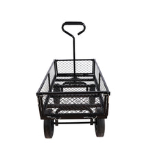 Load image into Gallery viewer, (Black solid wheels wagon cart) Solid wheels Tools cart Wagon Cart Garden cart trucks make it easier to transport firewood
