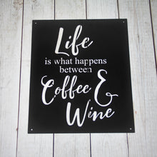 Carregar imagem no visualizador da galeria, Coffee and Wine Metal Word Sign
