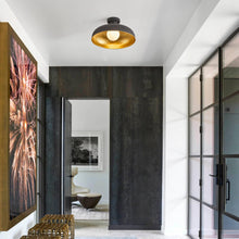 Load image into Gallery viewer, 1-Light Industrial Flush Mount Ceiling Light
