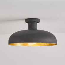 Load image into Gallery viewer, 1-Light Industrial Flush Mount Ceiling Light
