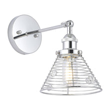 Load image into Gallery viewer, 1-Light Modern Silver Wall Scone Light
