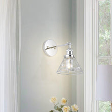 Load image into Gallery viewer, 1-Light Modern Silver Wall Scone Light
