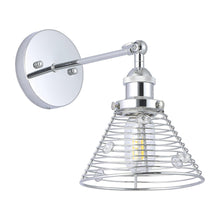 Load image into Gallery viewer, 1-Light Modern Silver Wall Scone Light
