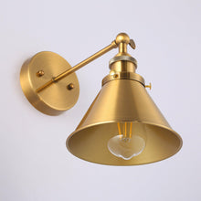 Load image into Gallery viewer, 1-Light Rhem Brass Wall Sconce Light
