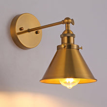 Load image into Gallery viewer, 1-Light Rhem Brass Wall Sconce Light
