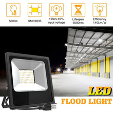 Cargar imagen en el visor de la galería, 150W LED Flood Light for Outdoor led flood lights - 21000 Lumens, 5000K Daylight, IP65 Waterproof, 120 Degree Beam Angle
