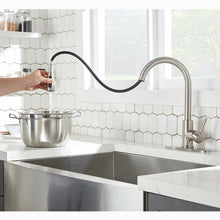 Carregar imagem no visualizador da galeria, Pull Down Kitchen Faucet with Sprayer Stainless Steel Brushed Nickel
