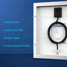 Load image into Gallery viewer, ACOPower 10W Mono Solar Panel for 12V Battery Charging RV Boat, Off Grid
