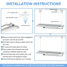 Carregar imagem no visualizador da galeria, Premium 1.6ft LED Linear High Bay Light - (240W/192W/144W) Selective Wattage and CCT (3000K/4000K/5000K) - 36,000 Lumens
