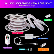 Load image into Gallery viewer, 82FT RGB LED Neon Light (8.5W/Meter, 60LEDs/Meter) - 110V, 12.5x23mm, Dimmable, ETL-CE-RoHS Listed
