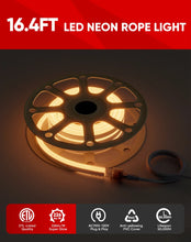 Carregar imagem no visualizador da galeria, Super Bright LED Neon Rope Light - 110V, 6W/Meter, 226LM/W - 2500K Warm White, Energy Efficient- ETL Listed
