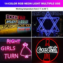 Load image into Gallery viewer, 82FT RGB LED Neon Light (8.5W/Meter, 60LEDs/Meter) - 110V, 12.5x23mm, Dimmable, ETL-CE-RoHS Listed
