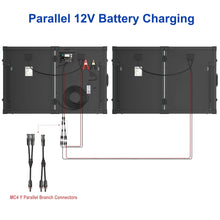 Carregar imagem no visualizador da galeria, ACOPower 100w 12v Portable Solar Panel kit, Foldable Mono Suitcase, proteusX Waterproof 20A Charge Controller
