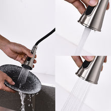 Carregar imagem no visualizador da galeria, Pull Down Kitchen Faucet with Sprayer Stainless Steel Brushed Nickel
