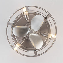 Cargar imagen en el visor de la galería, 12&quot; Industrial Flush Mount Ceiling Fan with Light and Remote Control
