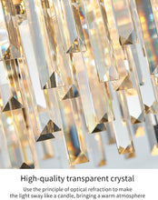 Load image into Gallery viewer, MIRODEMI® Creative Drum Gold/Black Crystal Hanging Lighting For Living Room, Dining Room
