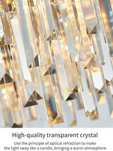 Load image into Gallery viewer, MIRODEMI® Creative Drum Gold/Black Crystal Hanging Lighting For Living Room, Dining Room
