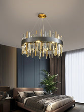 Cargar imagen en el visor de la galería, MIRODEMI® Celle Ligure | Royal Gold/Titanium Black Crystal Chandelier | S2024S
