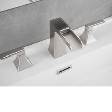 Carregar imagem no visualizador da galeria, Modern 2 Handle 3 Hole Deck Mounted Bathroom Faucet with Drainer
