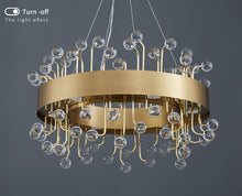 Cargar imagen en el visor de la galería, MIRODEMI® Gold Round Colorful Crystal Chandelier for Living room, Kitchen
