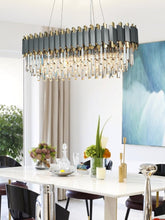 Cargar imagen en el visor de la galería, MIRODEMI® Creative Drum Gold/Black Crystal Hanging Lighting For Living Room, Dining Room
