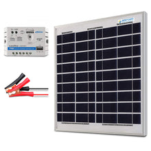 Cargar imagen en el visor de la galería, ACOPower 15W 12V Solar Charger Kit, 5A Charge Controller with Alligator Clips
