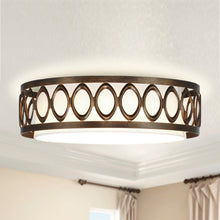 Carregar imagem no visualizador da galeria, 16&quot; Modern Brown LED Flush Mount Lighting
