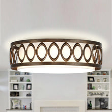 Carregar imagem no visualizador da galeria, 16&quot; Modern Brown LED Flush Mount Lighting
