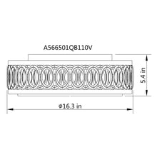 Carregar imagem no visualizador da galeria, 16&quot; Modern Brown LED Flush Mount Lighting
