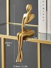 Load image into Gallery viewer, Gold Abstract Figurines
