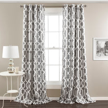 Load image into Gallery viewer, Edward Trellis Light Filtering Window Curtain Panel Set
