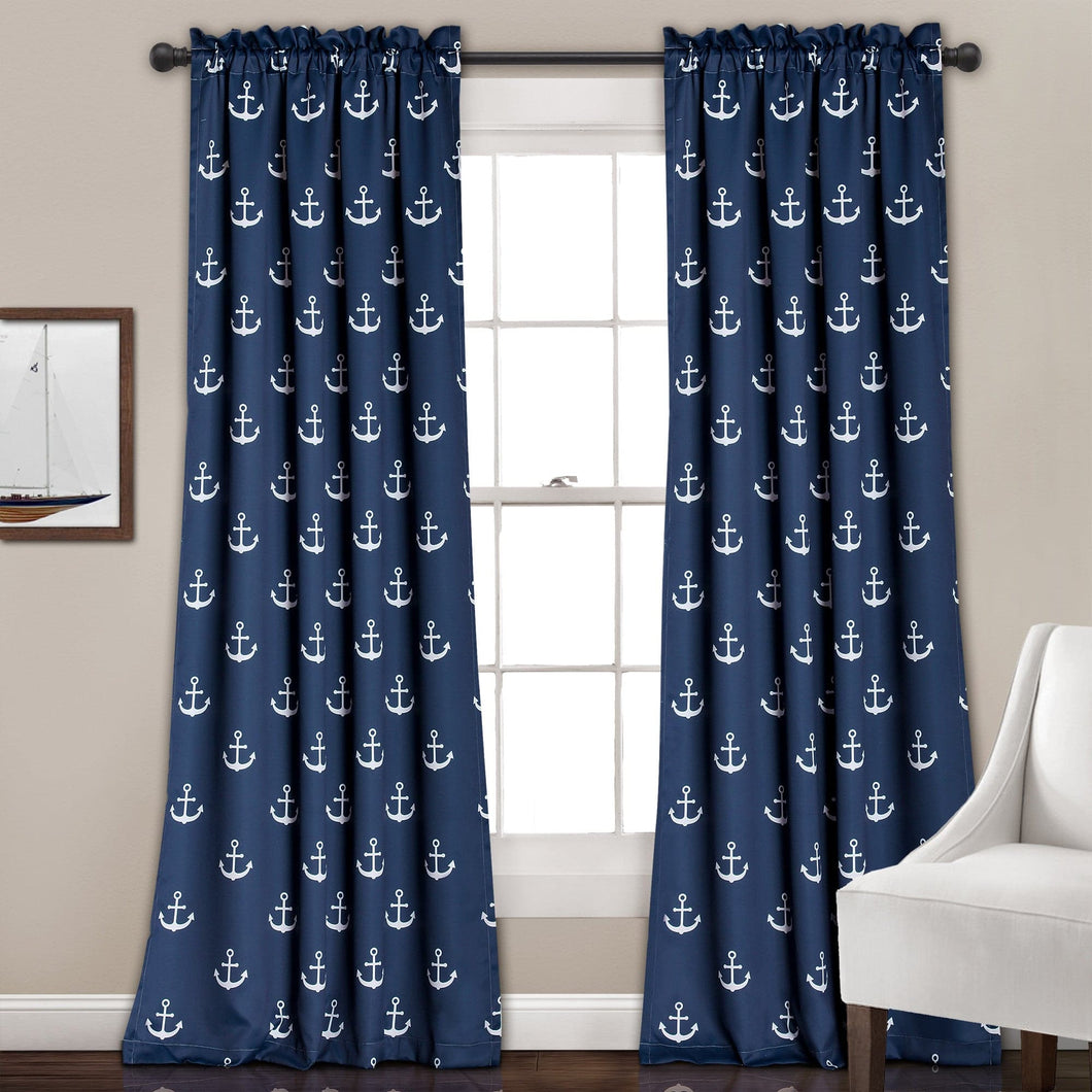 Anchor Light Filtering Window Curtain Set