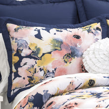 Load image into Gallery viewer, Floral Watercolor Comforter 7 Piece Set
