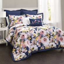 Load image into Gallery viewer, Floral Watercolor Comforter 7 Piece Set
