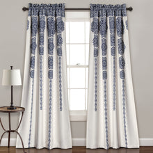 Load image into Gallery viewer, Stripe Medallion Light Filtering Window Curtain Set
