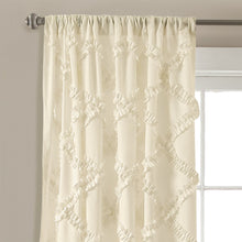 Load image into Gallery viewer, Ruffle Diamond Window Curtain Set
