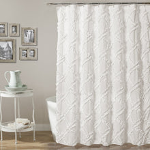 Load image into Gallery viewer, Ruffle Diamond Shower Curtain
