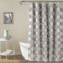 Load image into Gallery viewer, Ruffle Diamond Shower Curtain
