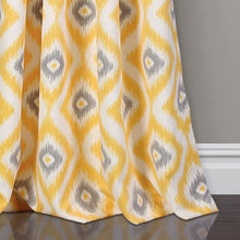 Load image into Gallery viewer, Diamond Ikat Light Filtering Window Curtain Set
