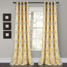 Load image into Gallery viewer, Diamond Ikat Light Filtering Window Curtain Set
