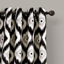 Cargar imagen en el visor de la galería, Diamond Ikat Light Filtering Window Curtain Set
